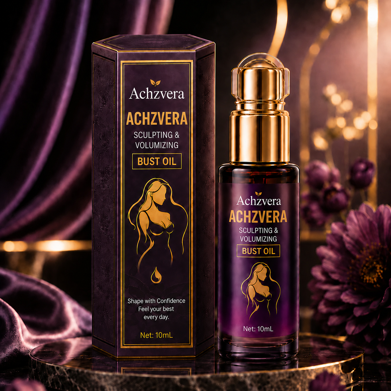 😍Achzvera Bust Oil | Deep Nourishing & Skin Firming Massage Oil