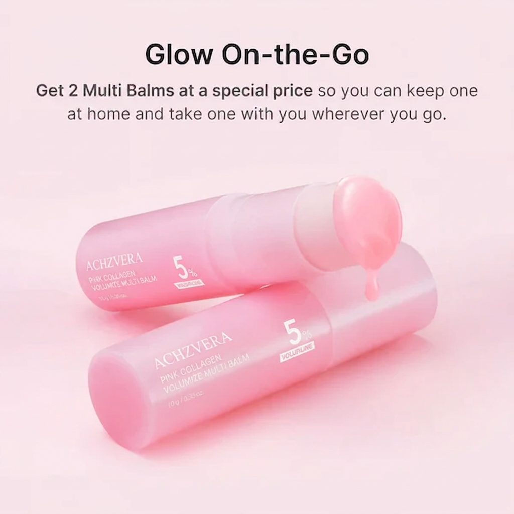 Last Day Buy 1 Get 1 Free Achzvera Pink Collagen Volume Multi Balm